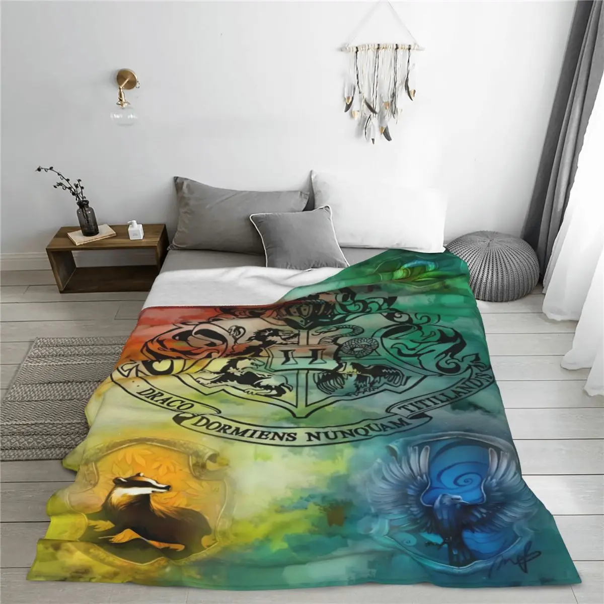 Одеяло Harrys Potters теплое мягкое уличное трендовое плюшевое одеяло для домашнего