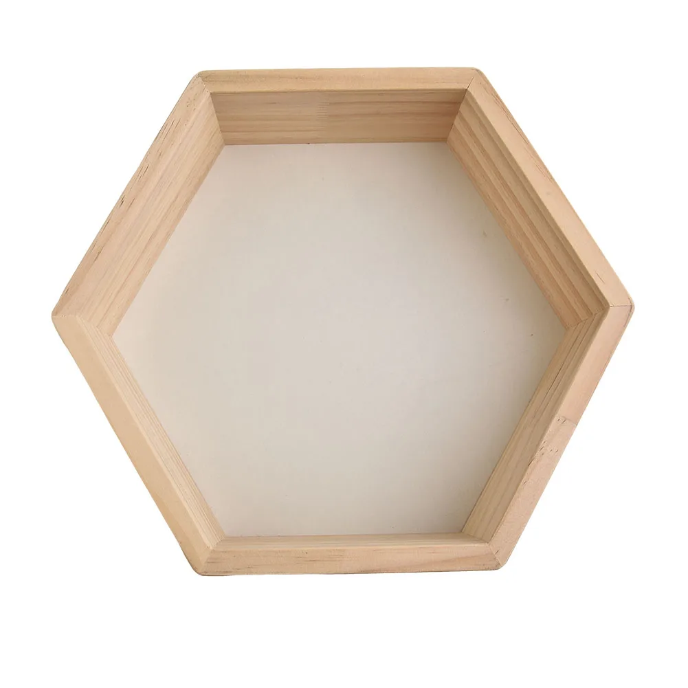 

Домашнее украшение ванной комнаты современный Лофт для общежития, органайзер для хранения, контейнер, шестигранная деревянная настенная п...