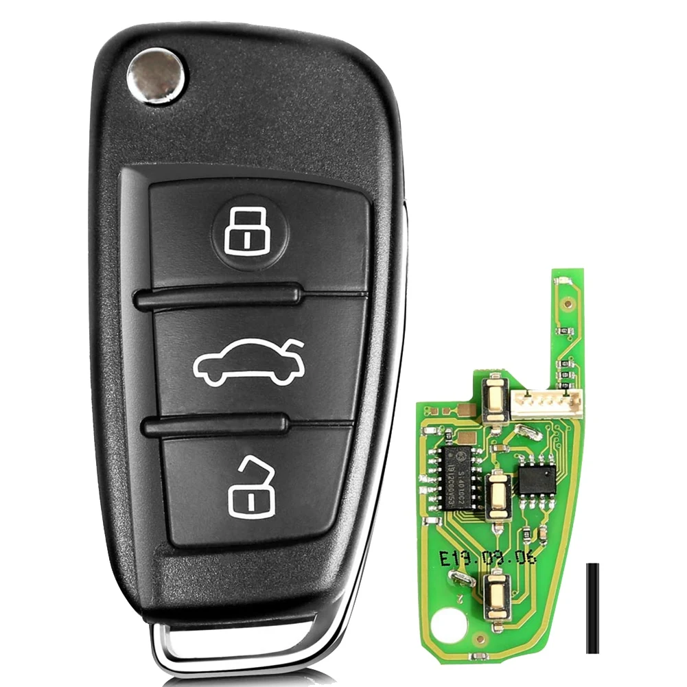 

For Xhorse XKA600EN Universal Wire Remote Key Flip Fob 3 Buttons for Audi A6 Q7 Type for VVDI Key Tool