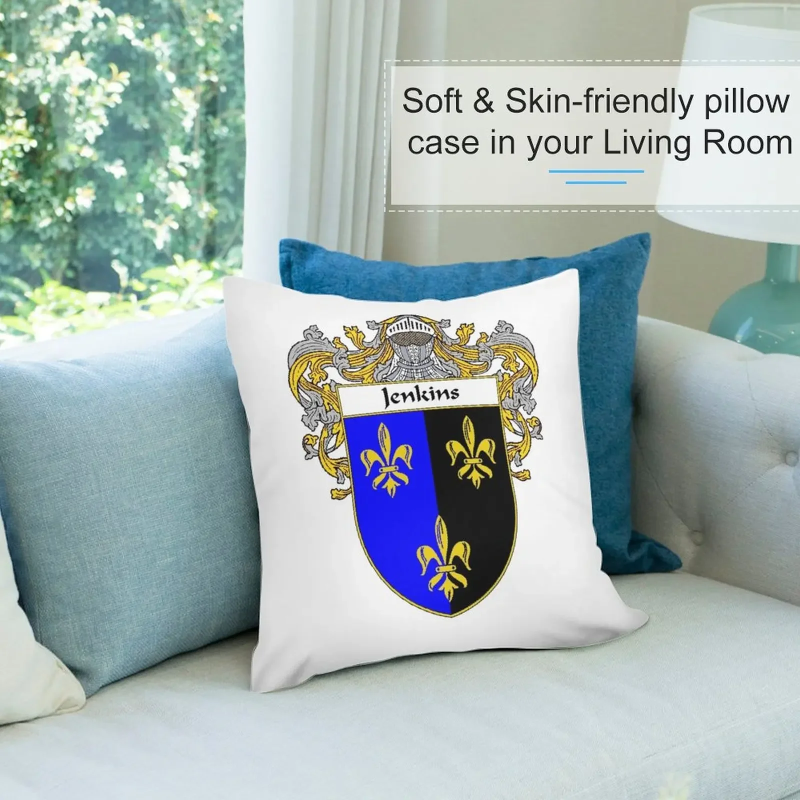 Дженкинс Герб/Семейный герб декоративная подушка наволочки наволочка для дивана