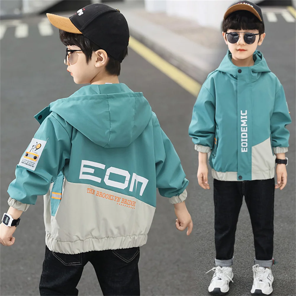 ветровки детские Куртка с капюшоном для мальчиков 4-12 лет на Возраст 4-14 |