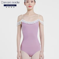 ballet leotard for womens one piece cute wind fairy lace sling gymnastics leotard adult ballet stage costumes