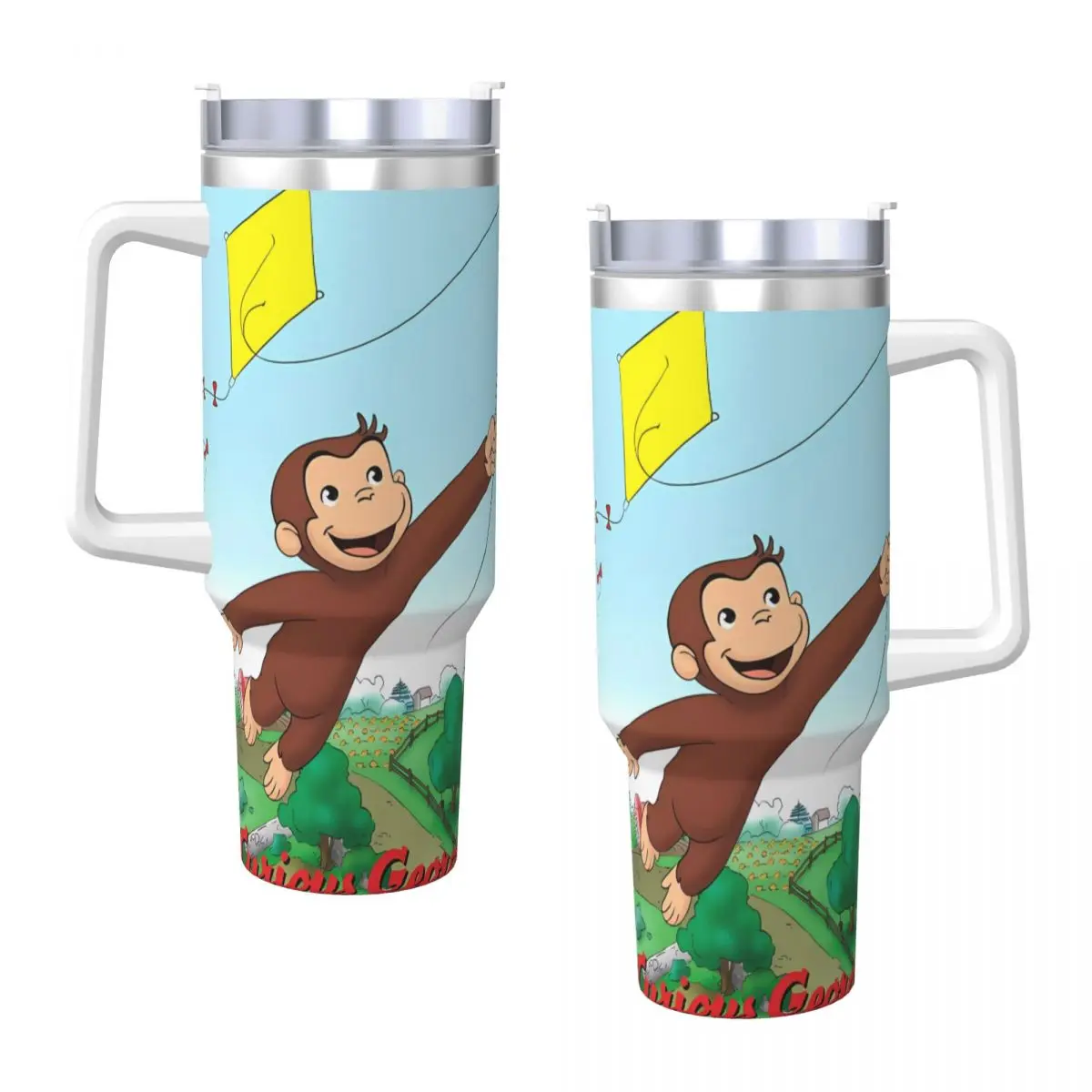 Мультяшный плакат с изображением обезьяны стакан для горячих напитков бутылка