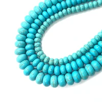 natural stone synthetic necklace beads blue abacus bead shape loose beads for jewelry making diy bracelet earrings ornament