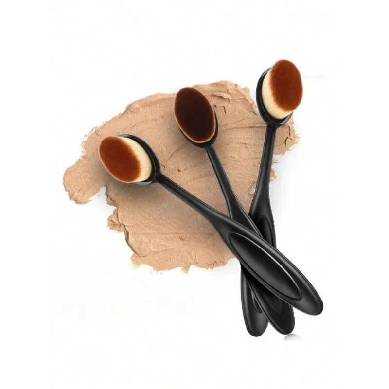 1 Шт. Двусторонняя Черная Косметическая Кисть Bb-крем Тональная Основа Зубная