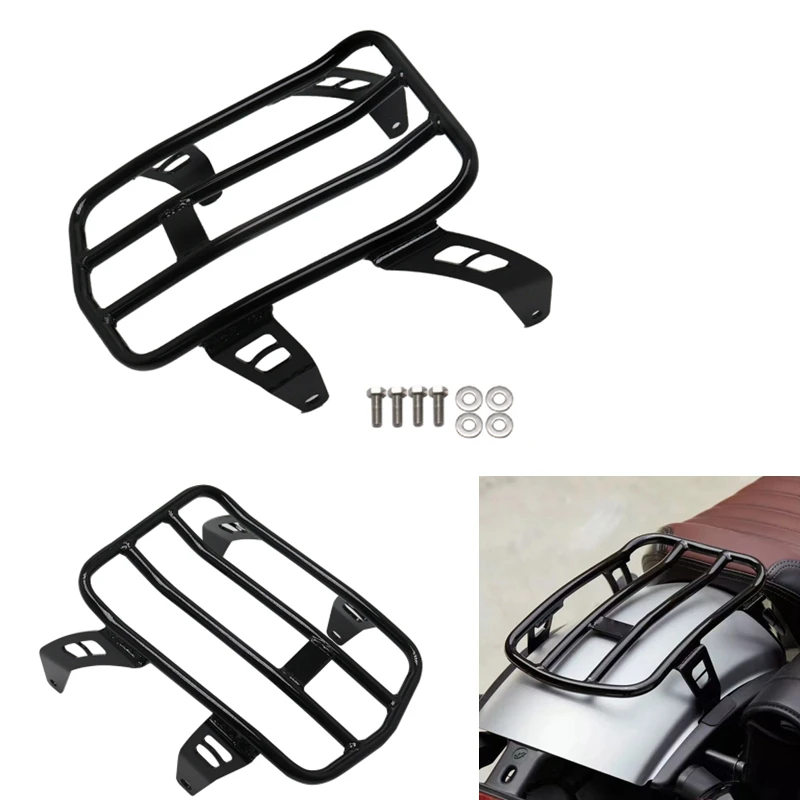 

Стальная багажная стойка для индийских скаутов 2018-2021, аксессуары для мотоциклов, ярко-черный