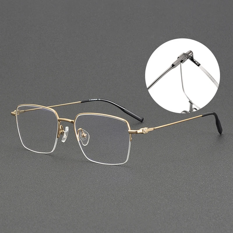 Новинка 2024 титановая многоугольная оправа для очков мужчин и женщин