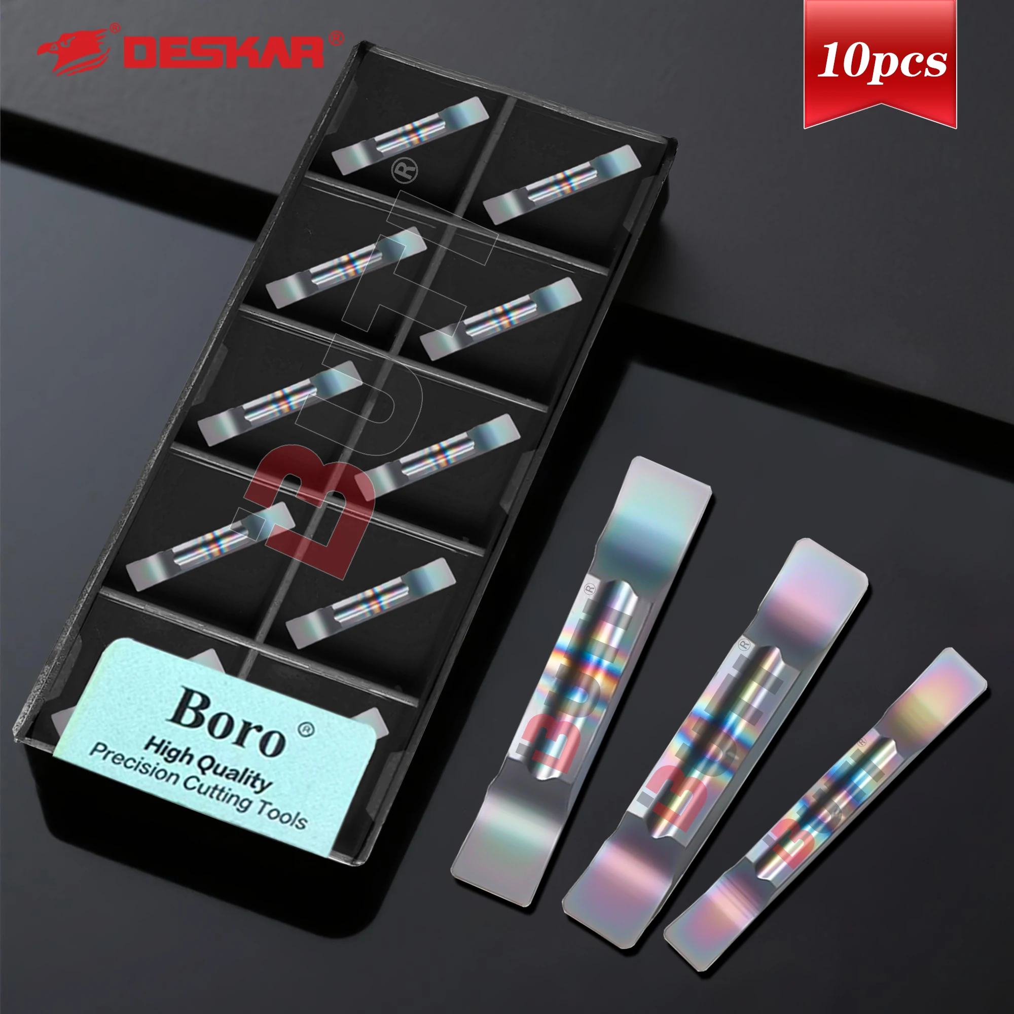 

DESKAR 100% оригинальное семицветное лезвие для резки стали из закаленной стали с ЧПУ MGGN300-JM TF618 сверхтвердые износостойкие лезвия для токарных станков