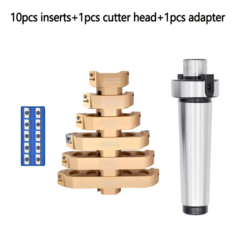 

1 компл. MT2 MT3 MT4 R8 C12 FMB22 C16 C20 C3/4 APKT1604 вставка + AP 400R 80 100 125 мм двухострый мостовой Тип режущая головка алюминиевый сплав