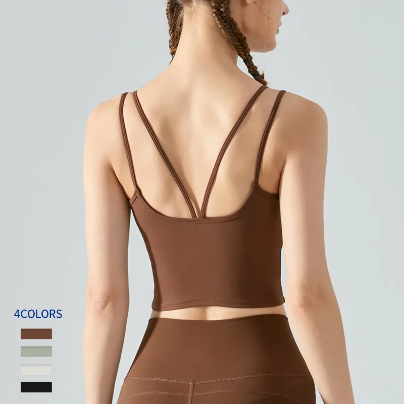 

Sport Yoga Vest Sexy Women Tops Bra Fitness Breathable Female Underwear Tops Beauty Back GYM Workout Running Tops