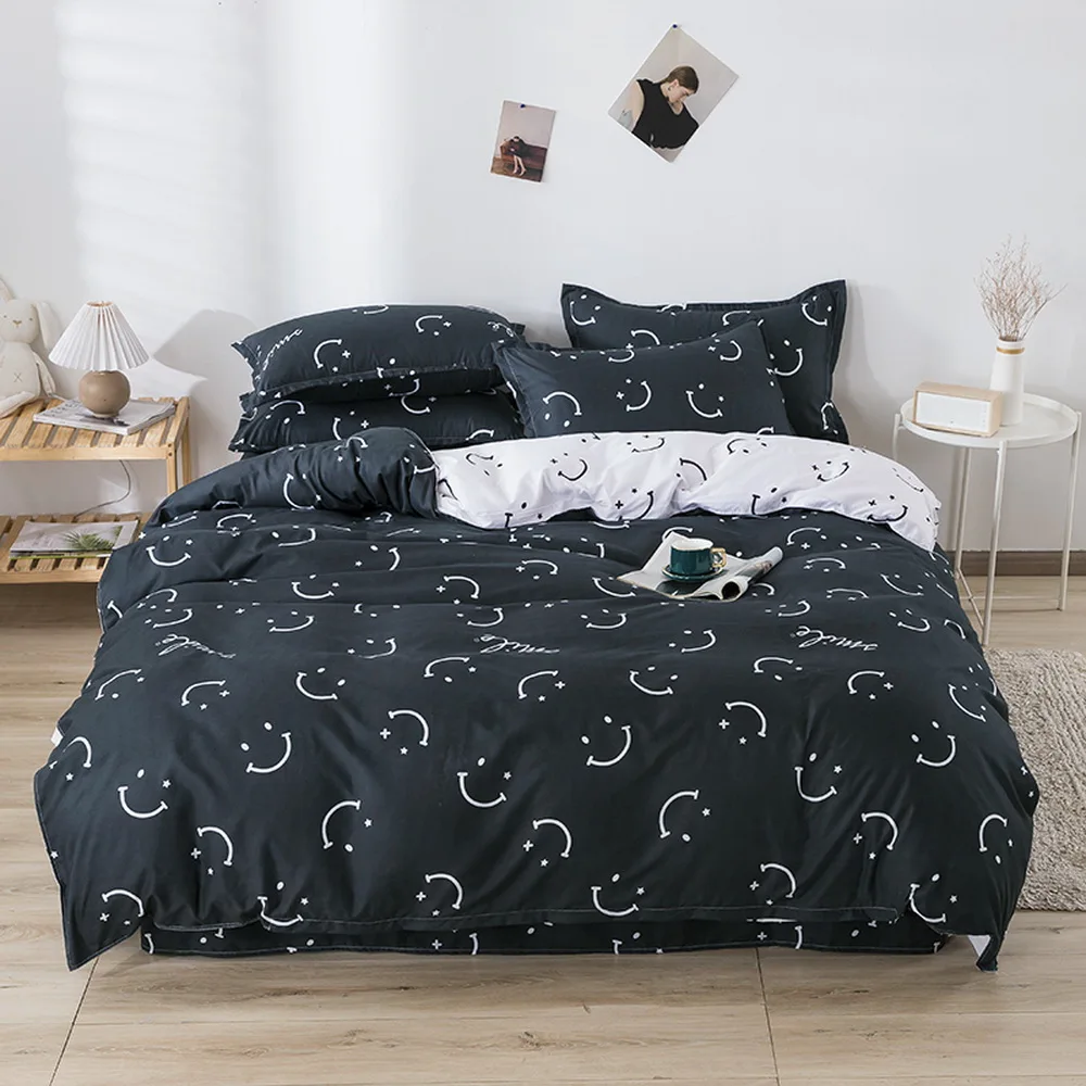 

Fashion New Geometric Flat Sheet Set Pillowcase&Duvet Cover Single Twin Double Queen King Size New Room Decoration