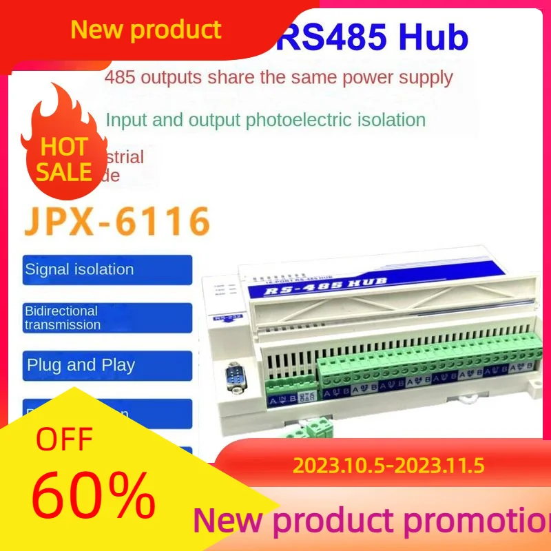 

Industrial 8CH 16CH Isolated RS485 Hub Distributor Power Signal Isolation Anti-interference