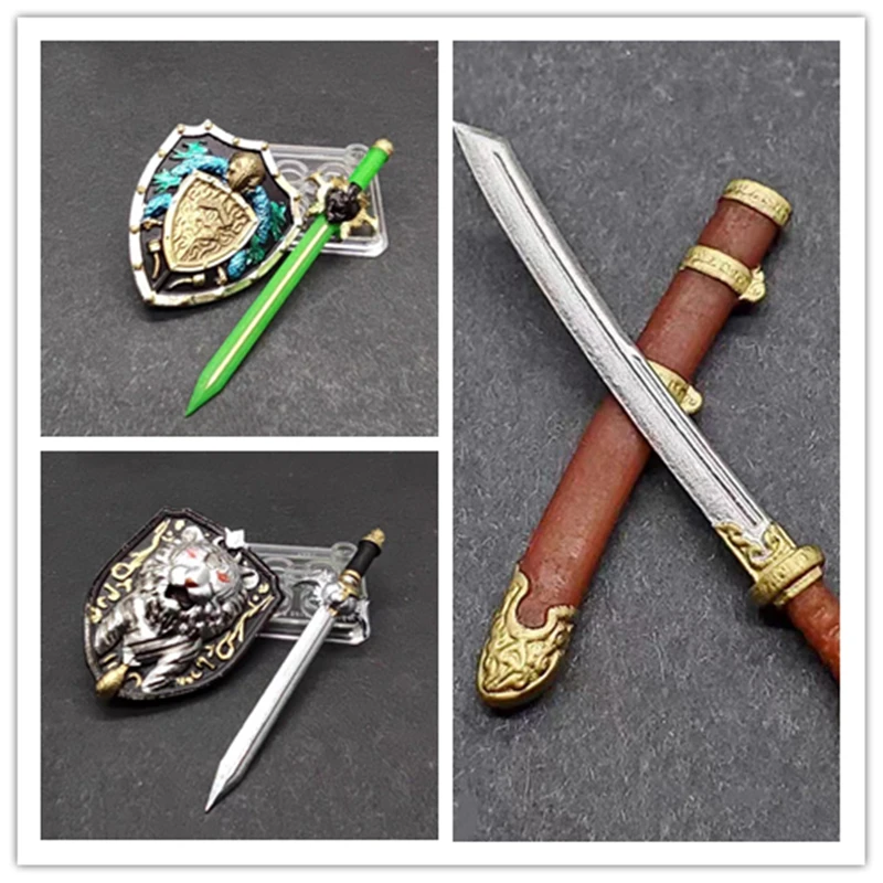 

Ancient Chinese Style Sword Shield Weaponry Game Props Weapons For Mini Dolls Figures Building Blocks Bricks Toys Christmas Gift