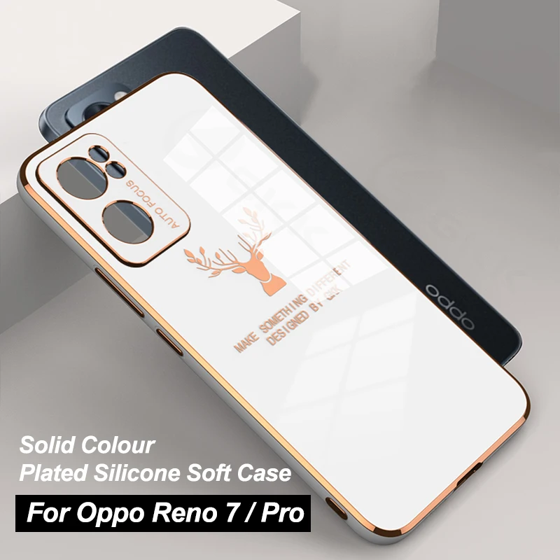 

Роскошный чехол GKK с покрытием и прямыми краями для OPPO Reno 5 6 7 Pro, чехол для телефона с полной защитой для OPPO Reno 5 6 7 Pro