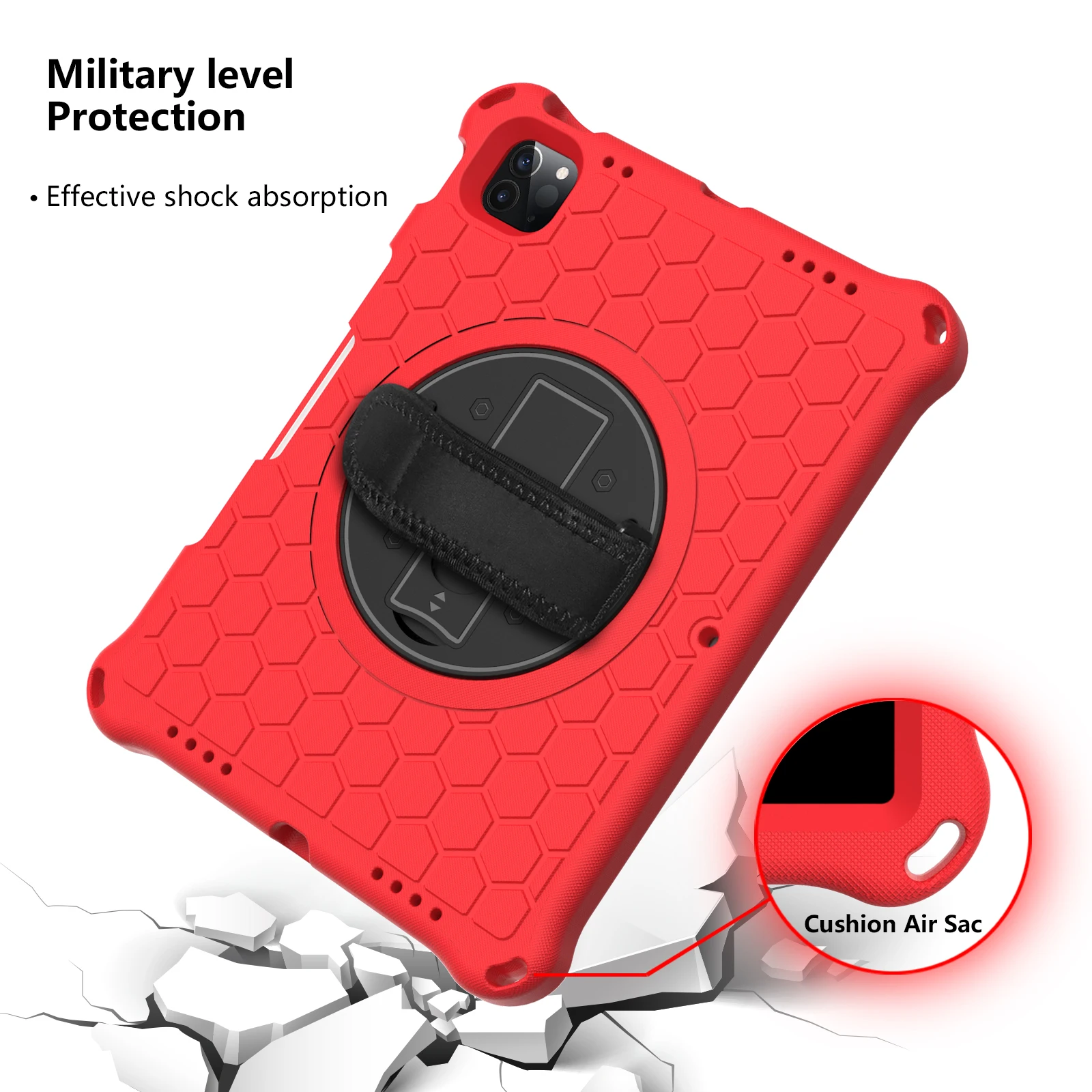 

Чехол с ремешком для планшета iPad Pro 11 "Чехол Air 4-го 5-го поколения 2020 2022 EVA + PC для iPad 10 10,9 дюйма 7 8 9 10,2 дюйма