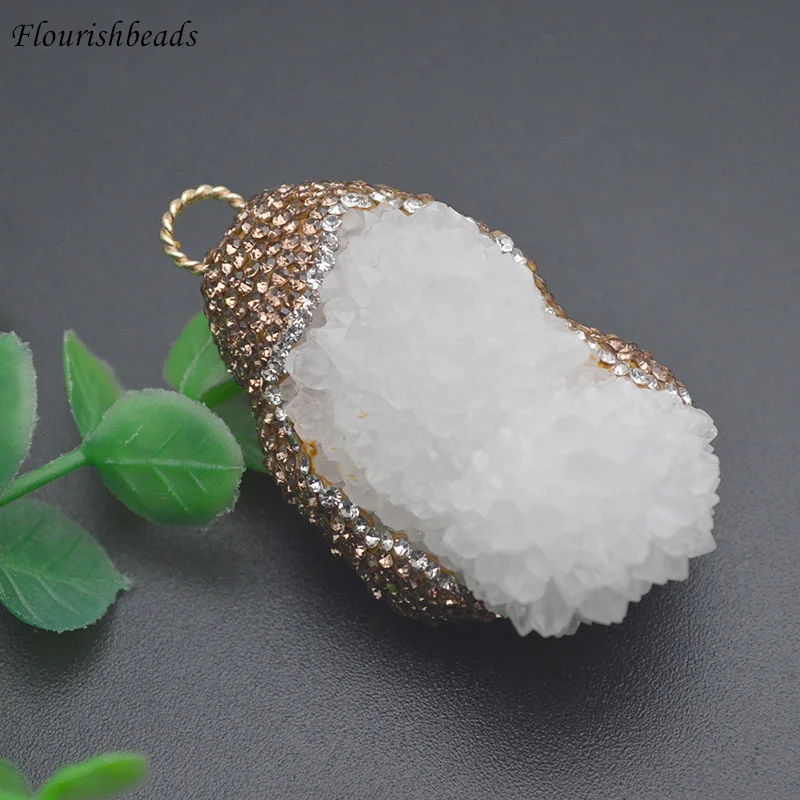 

1 шт. Подвеска из натурального твердого кварцевого кристалла, бусины-Подвески для изготовления ювелирных изделий своими руками, Женское Оже...