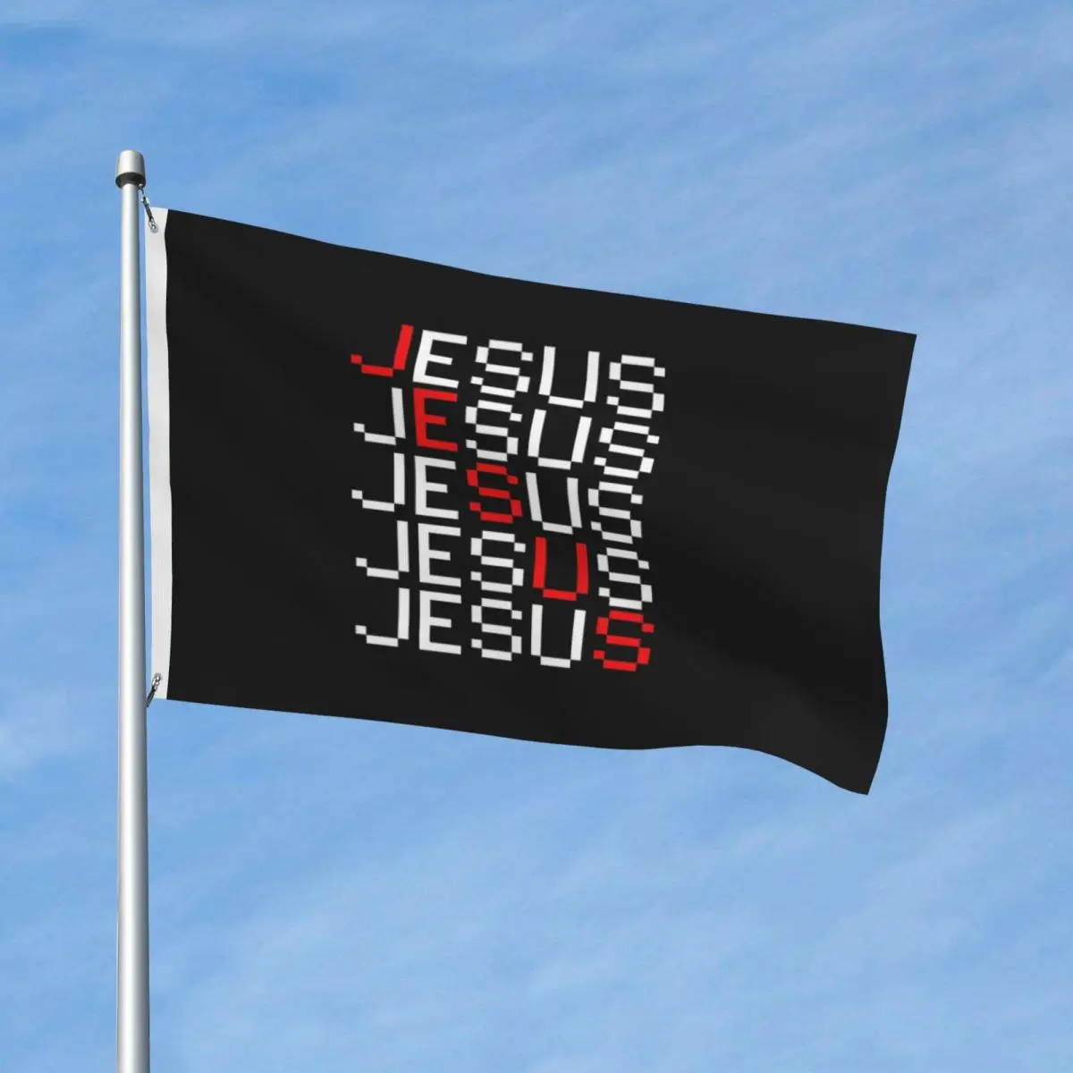 

Флаг с символикой Иисуса декоративный полиэфирный материал с металлическими Люверсами, устойчивая к выцветанию, мягкая ткань, изысканная, настраиваемая