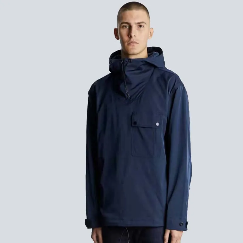 Мужская водонепроницаемая куртка с капюшоном черный Повседневный пуловер