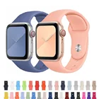 Ремешок силиконовый для apple watch band 45 мм 44 мм 40 мм 42 мм, спортивный браслет для iwatch series 6 SE 4 3 7 41 мм 38 мм