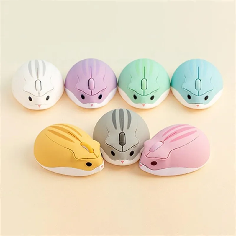 

2.4G Wireless Optical Mouse Cute Hamster Cartoon Computer Mice Ergonomic Mini 3D Office Mouse For Kid Girl Gift PC Tablet