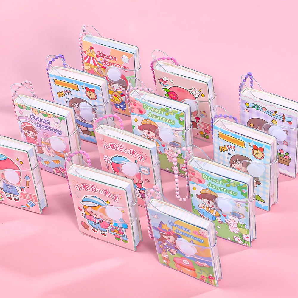 

2pcs Cute Mini Notebook Kawaii Color Page Diary Agenda Planner Korean Stationery Journal Notepad Kids Gifts Office Supplies