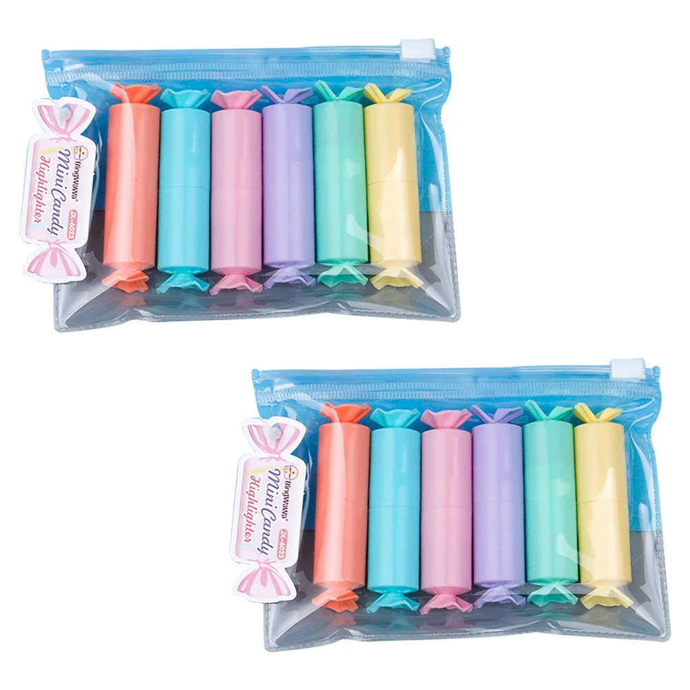 

Highlighters Pen Pens Markers Highlighter Fluorescent Marker Candytip Chisel Marking Cute Colored Windows Bible Cartoonerase