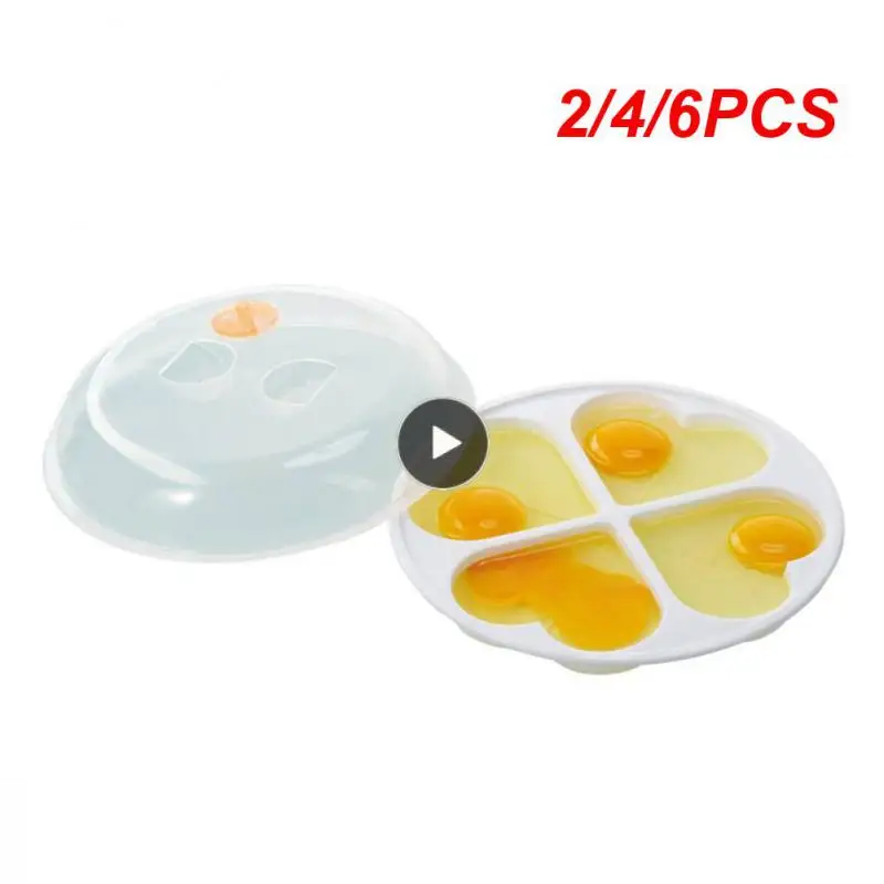 

2/4/6PCS Boiler Cutlery Heart-shaped Mold Domestic Microwave Egg Cooker Heat-resisting Economic Egg Fryer Cooking Tool