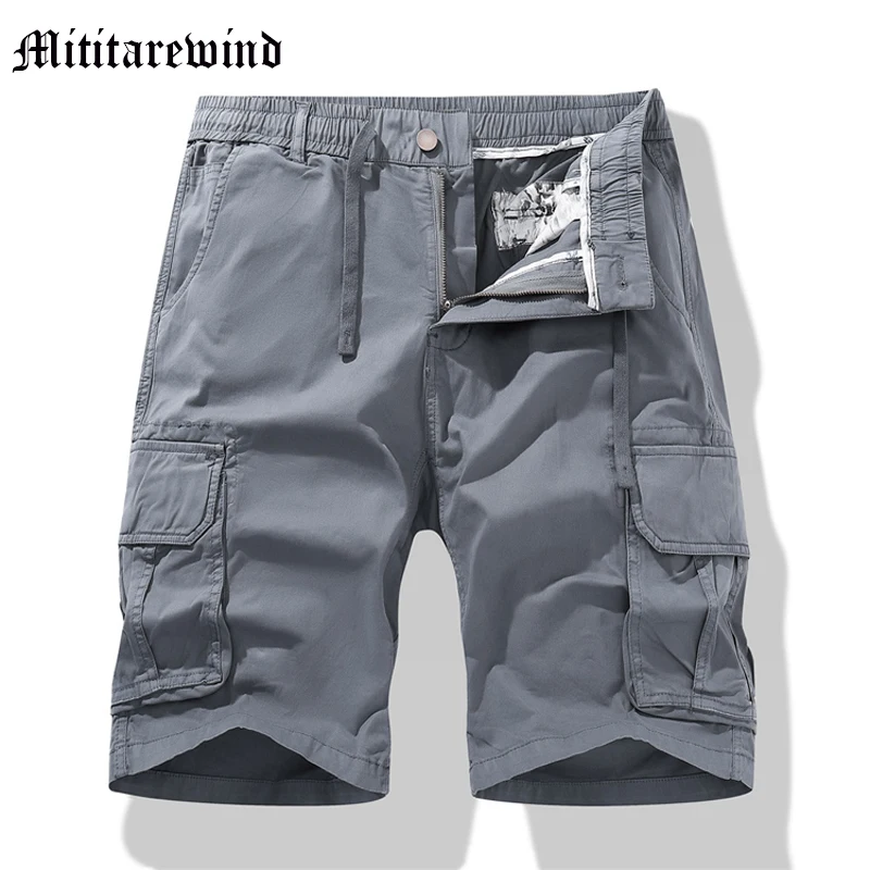 

Шорты-карго мужские до колен, модные повседневные штаны в стиле хип-хоп, свободные брюки в стиле милитари, 8 цветов, на лето