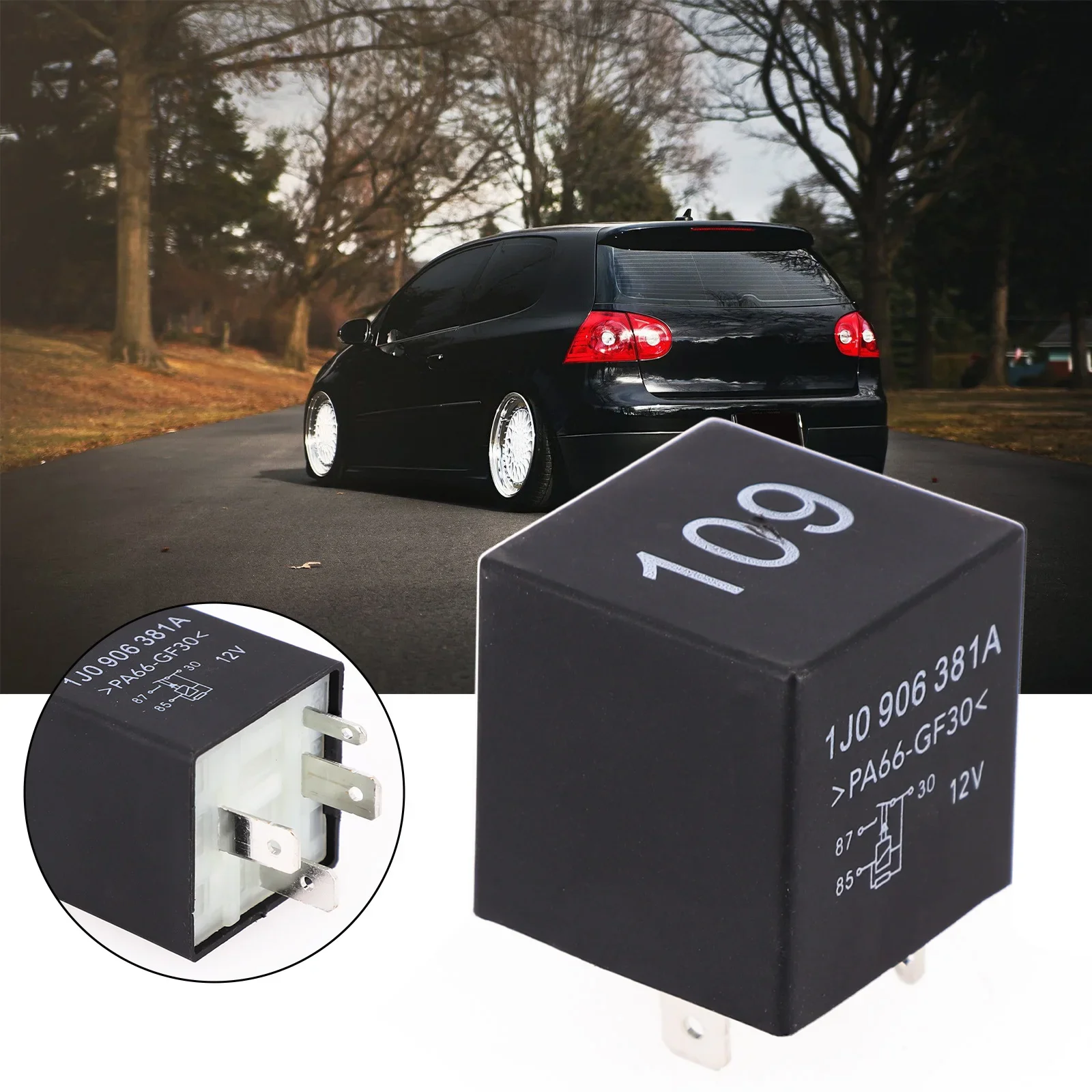 Блок питания двигателя ЭБУ реле топливного насоса 1008300003 1J0906381A 357906381A черный и