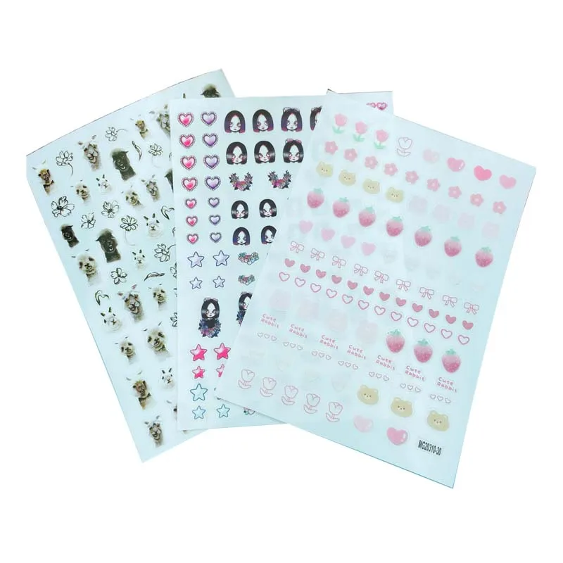 

Стильные тонкие наклейки для ногтей без следов в японском стиле «сделай сам», наклейки для ногтей в стиле «Альпака», «любовь», «клубника»