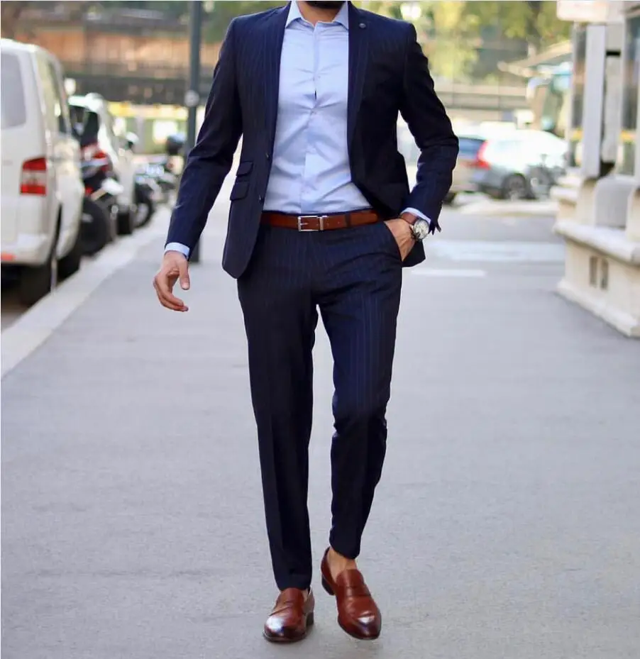 

Men's Suit Slim Fit Fashion Casual 2 Piece Wedding Groomsmen Suit