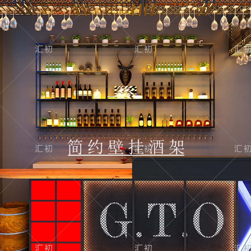 Металлический шкаф для хранения железный бар роскошное украшение вина