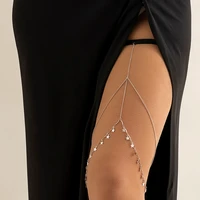 simple geometric star thigh chain leg chain for women ladies multi layer metal chain fashion leg chain fashion party jewelry