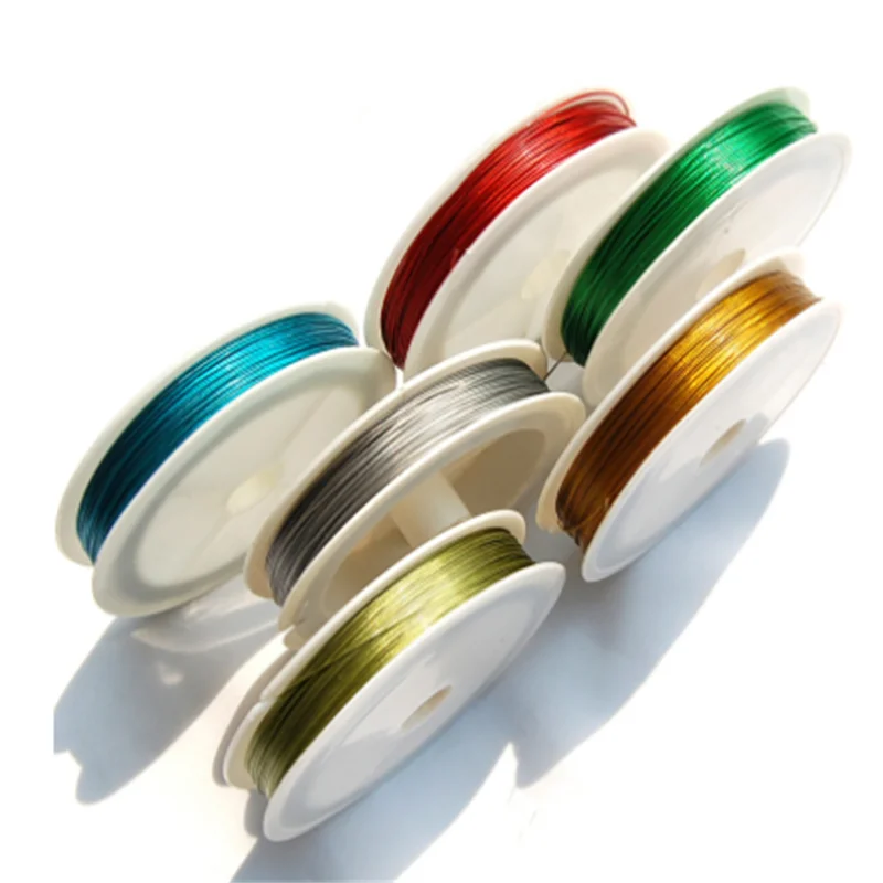 

1PCS Red Yellow Blue Green Gray 30M/Roll 0.6mm Rubber Coating Lead Sealing Wire with Various Seal 7 Shares Stainless Steel Wire