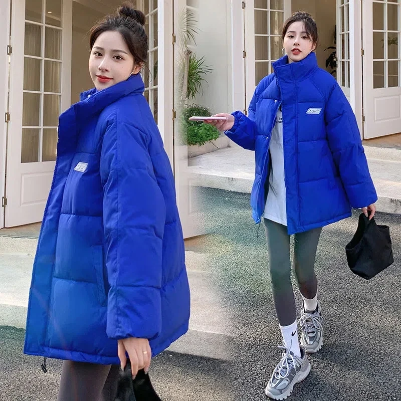 Parkas Women 2022 Winter New Fashion Loose Casual Student Bread Coat Female Clothing Long Warm Down Cotton Padded Jacket