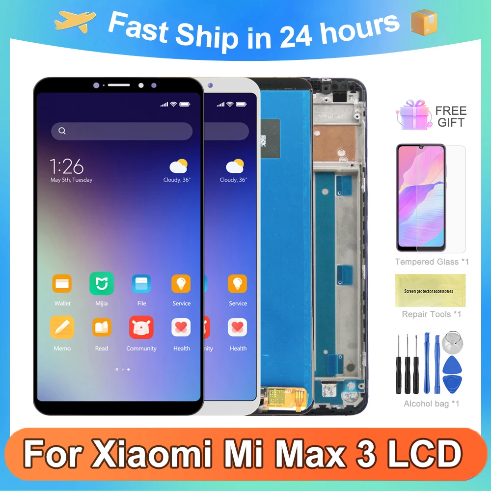 ЖК-дисплей с сенсорным экраном и дигитайзером в сборе для Xiaomi Mi Max 3 Max3 6 9 ''m1804e4a