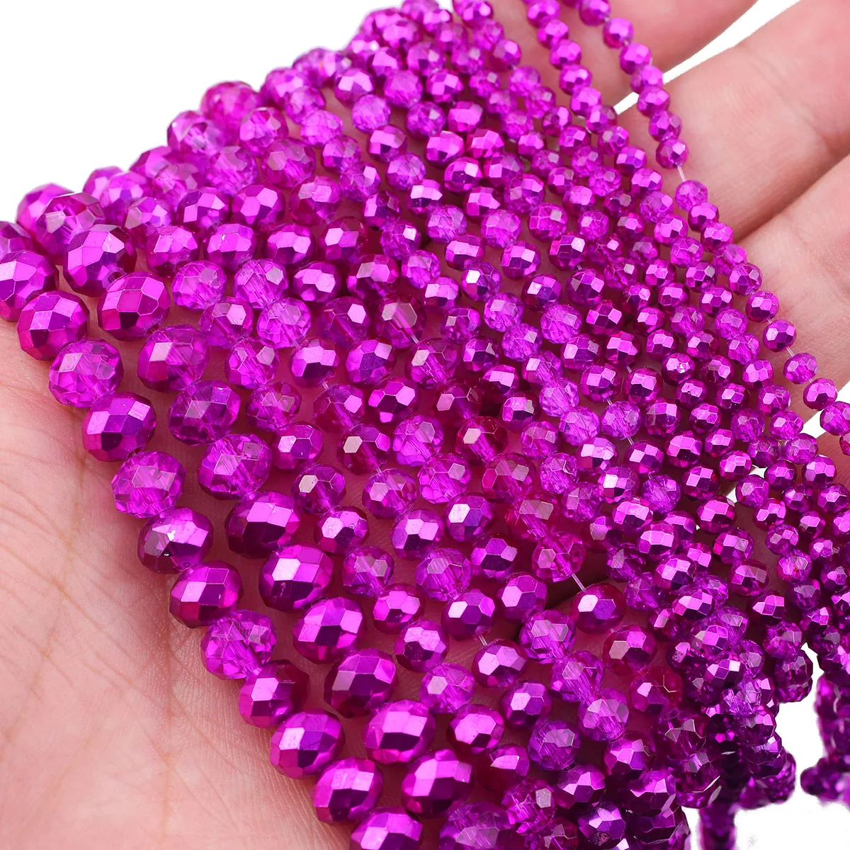 Плоские круглые граненые австрийские хрустальные полусеребристые полурозовые