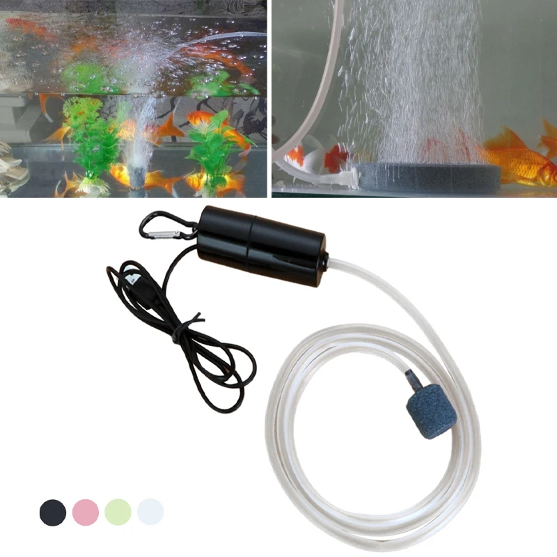 2 Styles USB Portable Household Fishing Aquarium 5V 1W Double Pump Oxygen Single Air Compressor Vertical Horizonal | Дом и сад