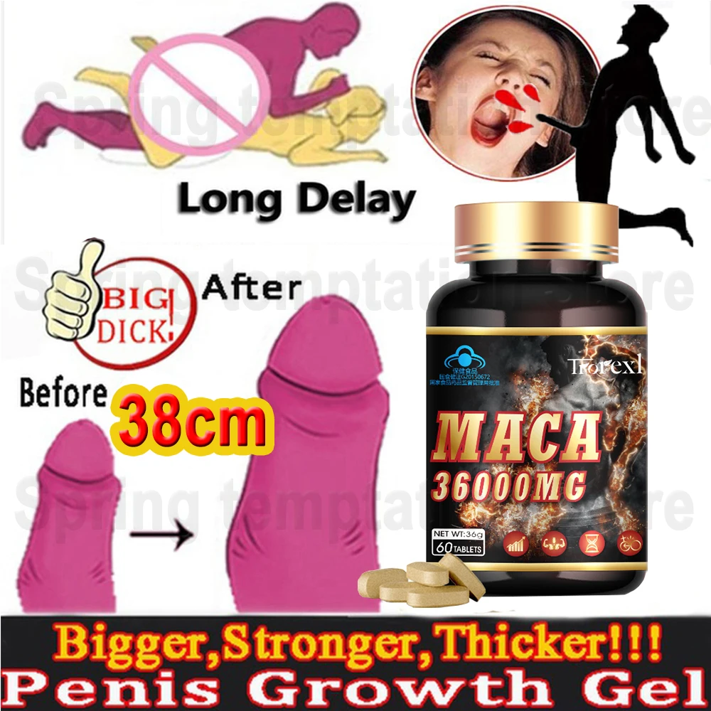 

Best Male Enlargement Pills Maca Ginseng Capsules Energy Booster for Men Increase Size & Stamina Improve Erection Prolong Time