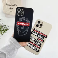 great art aesthetic david liquid silicone case for iphone 12 13 pro x xr xs soft tpu for iphone 13 7 8 plus 11 pro max covers