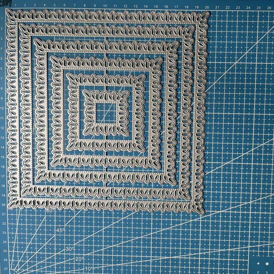 Lucky Goddess металлические штампы для резки 6 шт. декоративные квадраты Diy Скрапбукинг