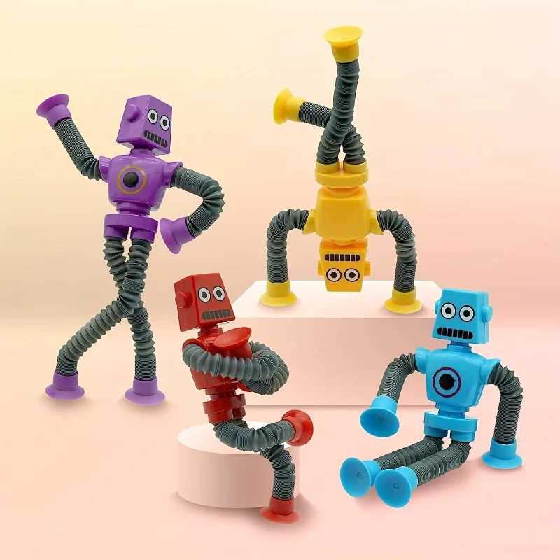 

4-color Educational Robot Telescopic Tube Toy for Hands-on Learning and Fun