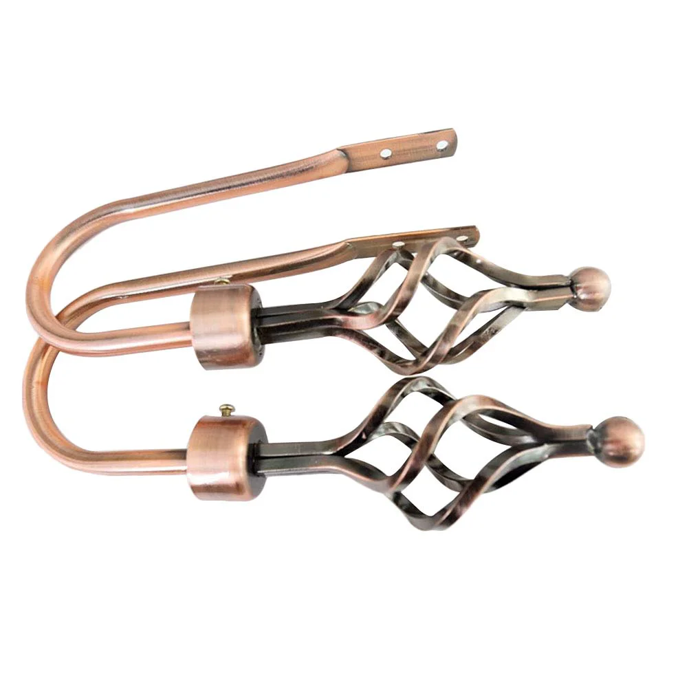 

Pair of Polished Metal Curtain Hooks Holdbacks Tiebacks for Drapes (Red Bronze)