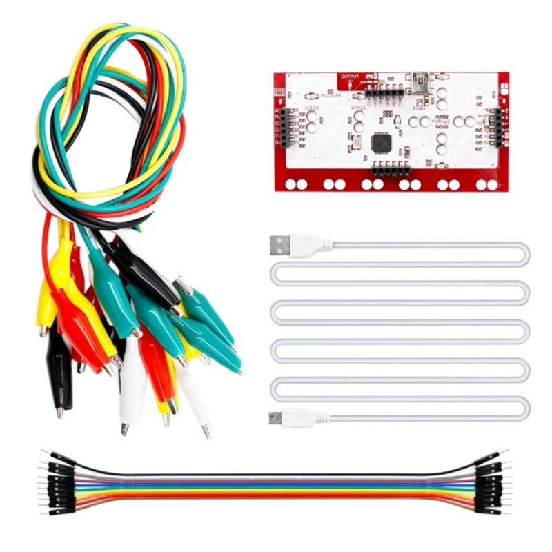 

Complete MK Set Deluxe Kit With USB Cable Dupond Alligator Clips For Makey