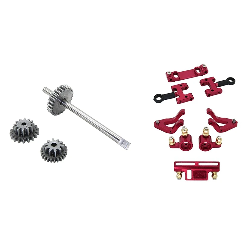 

1 Set Metal Upper Lower Swing Arm Steering Cup Knuckle & 1 Set Steel Transmission Gearbox Gear