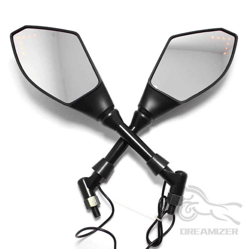 Зеркала заднего вида для мотоцикла Светодиодные поворотники 8/10 мм Hyosung GT125R GT250R