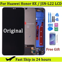 original 6 5display for huawei honor 8x lcd jsn al00 l22 touch screen digitizer assembly frame 10 touch