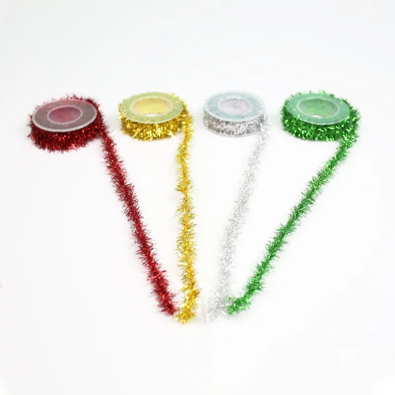 

3 ярда, Рождественские декоративные полосы, рождественская елка, Золотая проволока, Женская красочная лента для свадьбы, дня рождения