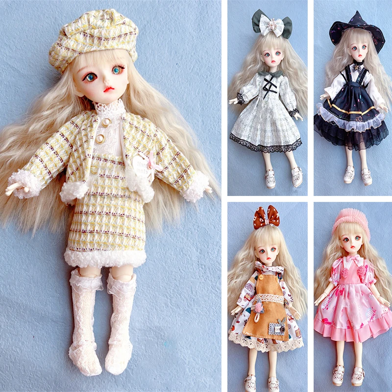 

Fashion 30cm Doll Clothes Accessories Princess Dress 1/6 BJD Doll Clothes Suit Loli Clothes Dress Up Skirt Girls Kids Doll Toy