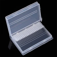 5 pcs 1020 holes transparent acrylic nail drill head bits storage box